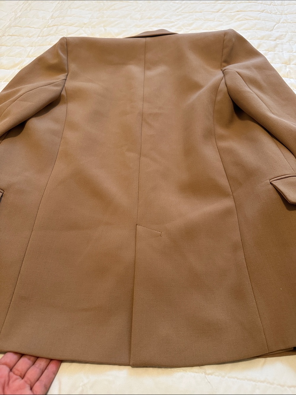 ZARA Camel Brown Single-Button Blazer - Picture 7 of 7